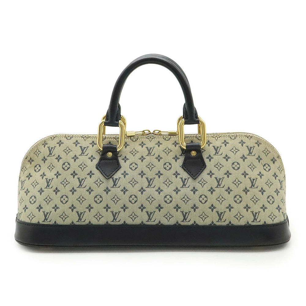 LOUIS VUITTON Monogram Alma Long Handbag Tote Bag Horizontal Canvas Blue